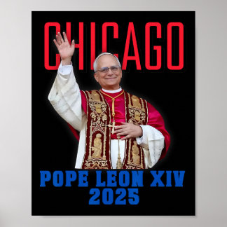 Påven Leon Xiv 2025 - Chicago's First American Pop Poster