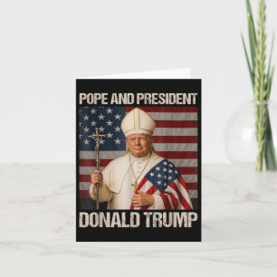 Påven och president Donald Trump Kort