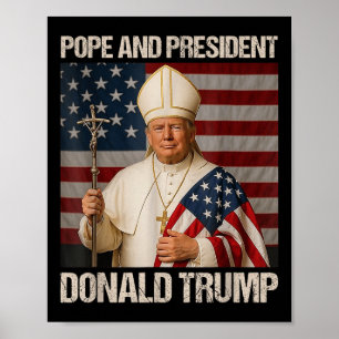 Påven och president Donald Trump Poster