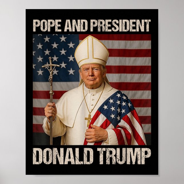 Påven och president Donald Trump Poster (Framsidan)