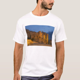 Påven palats i Avignon vid solnedgång. Byggt Tee Shirt