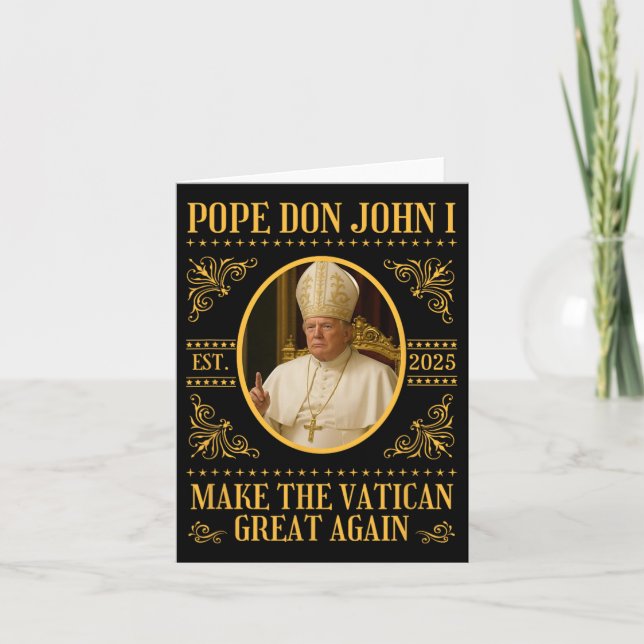 Påven påve Don John I Funny Politisk satire Kort (Framsida)