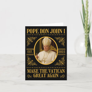 Påven påve Don John I Funny Politisk satire Kort