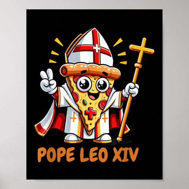 Påven Robert Prevost Pope Leo Xiv Da Pope Piz Poster (Framsidan)