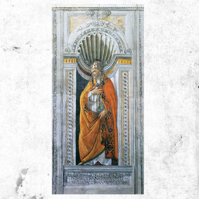Påven Saint Sixtus II av Sandro Botticelli Poster (Skapare uppladdad)