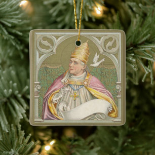 Påven St. Gregory Underbaren (M 067) Julgransprydnad Keramik