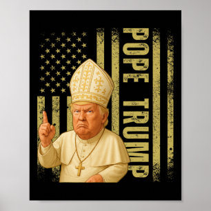 Påven Trump 2025 Trump Pope Donald Trump Politik Poster