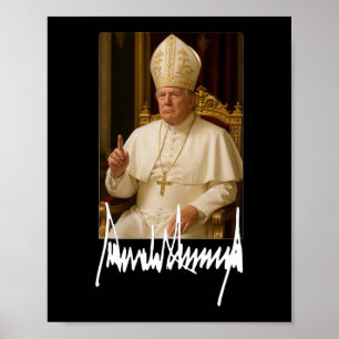 Påven Trump Funny American President Trump Vatican Poster