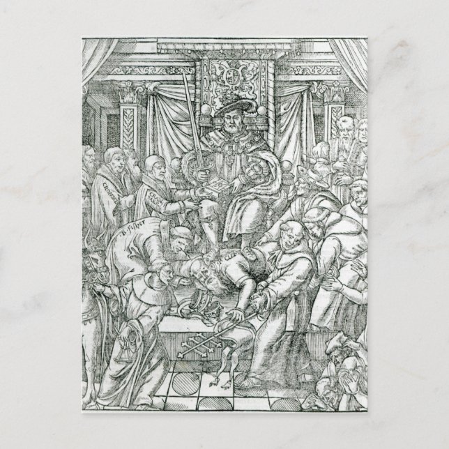 Påven undertryckt av Kung Henry VIII, 1534 Vykort (Framsida)