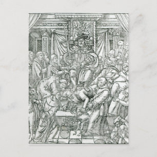 Påven undertryckt av Kung Henry VIII, 1534 Vykort