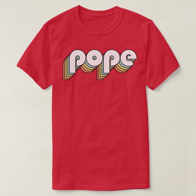 Påvens regnbågstipografi av regummerad Stil T Shirt (Design framsida)