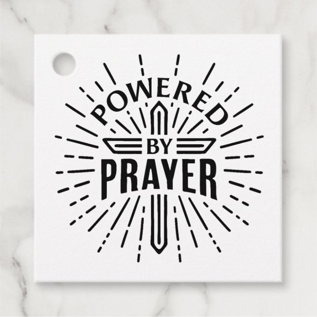 Påverkad av lovprisade kristna troscitat gåvor etiketter (Framsida)