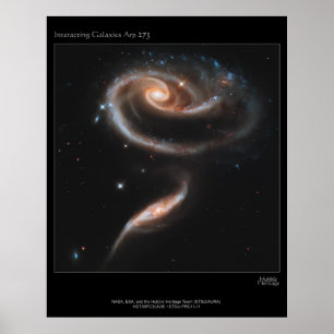 Påverkande varandra galaxer ARP-273 Poster
