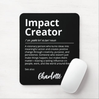 Påverkansskapare Inspirerande Definition Svart Musmatta