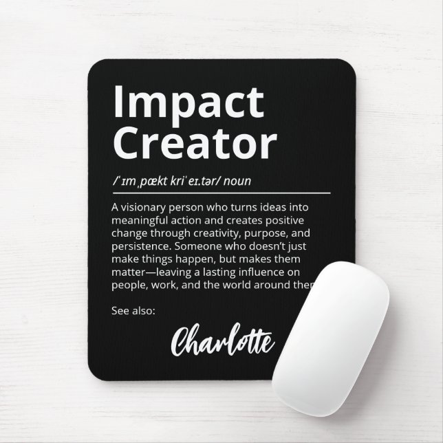 Påverkansskapare Inspirerande Definition Svart Musmatta (Med mus)