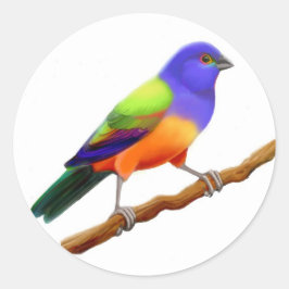 Paverkligen Bunting Sticker Runt Klistermärke