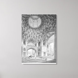 Paviljong av de åtta paradisen, i Isfahan, från Canvastryck