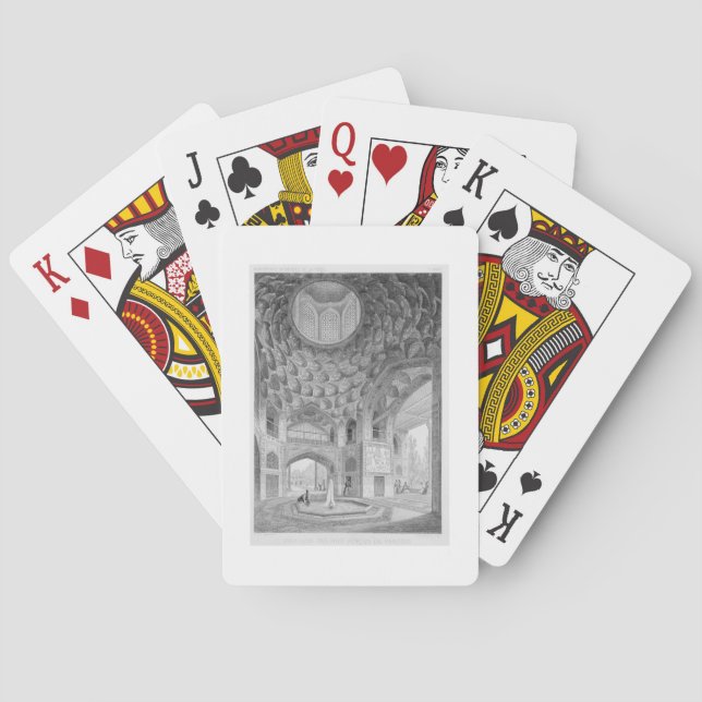 Paviljong av de åtta paradisen, i Isfahan, från Kortlek (Baksidan)