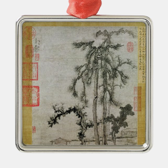 Paviljong under träden julgransprydnad metall (Framsidan)