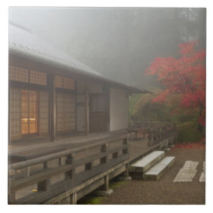 Paviljongen i Portland Japanese Garden Kakelplatta