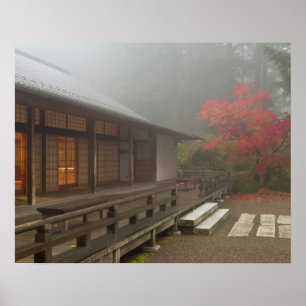 Paviljongen i Portland Japanese Garden Poster