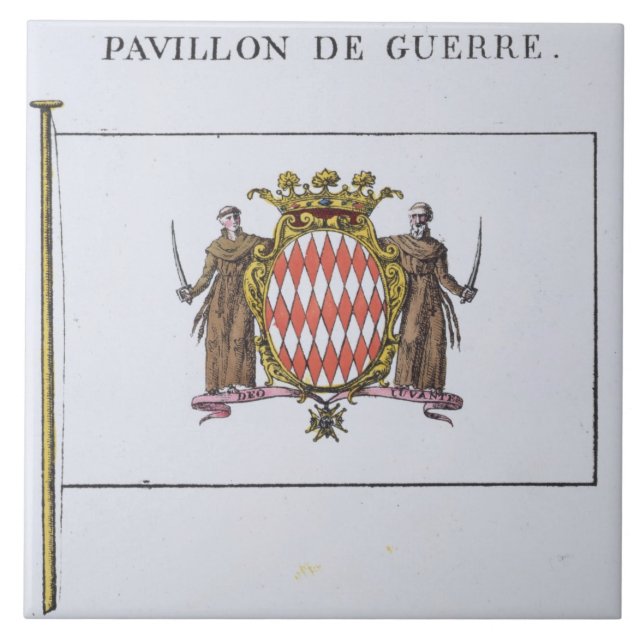 Pavillon de Guerre, specificerar från flaggor från Kakelplatta (Framsidan)