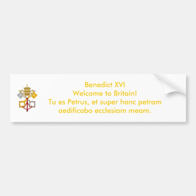 Påvligt besök 2010 för UK Bildekal (Framsidan)