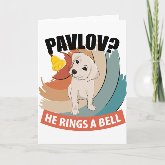 Pavlov He Ringar A Bell - Pavlovs Hund Helgkort (Framsida)