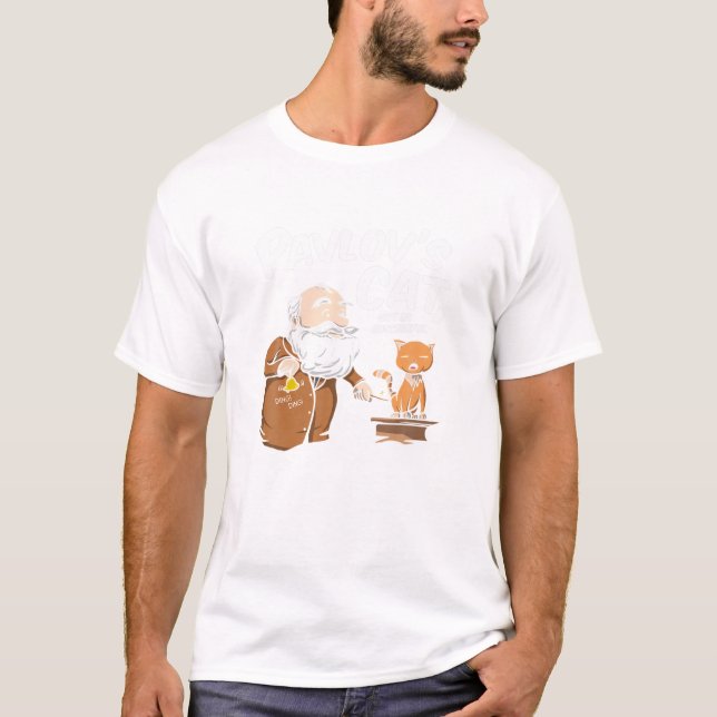 Pavlov s Hundar Pavlov s Cats shirt Science Shirt T (Framsida)