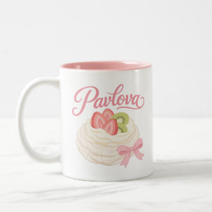 Pavlova - Coquette Pastell Dessert Design Två-Tonad Mugg