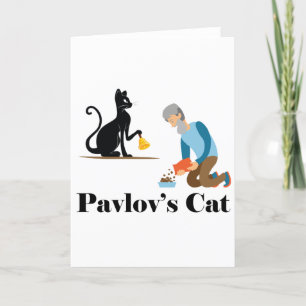 Pavlovs Cat Funny Psychology Helgkort