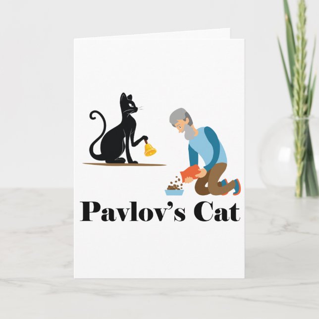 Pavlovs Cat Funny Psychology Helgkort (Framsida)