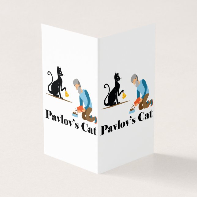 Pavlovs Cat Funny Psychology Kort (Utsida)