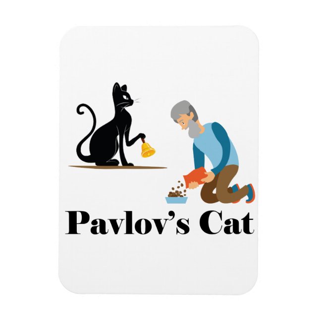 Pavlovs Cat Funny Psychology Magnet (Vertikal)