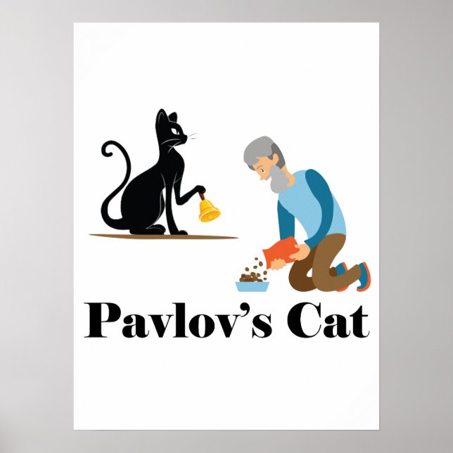 Pavlovs Cat Funny Psychology Poster (Framsidan)
