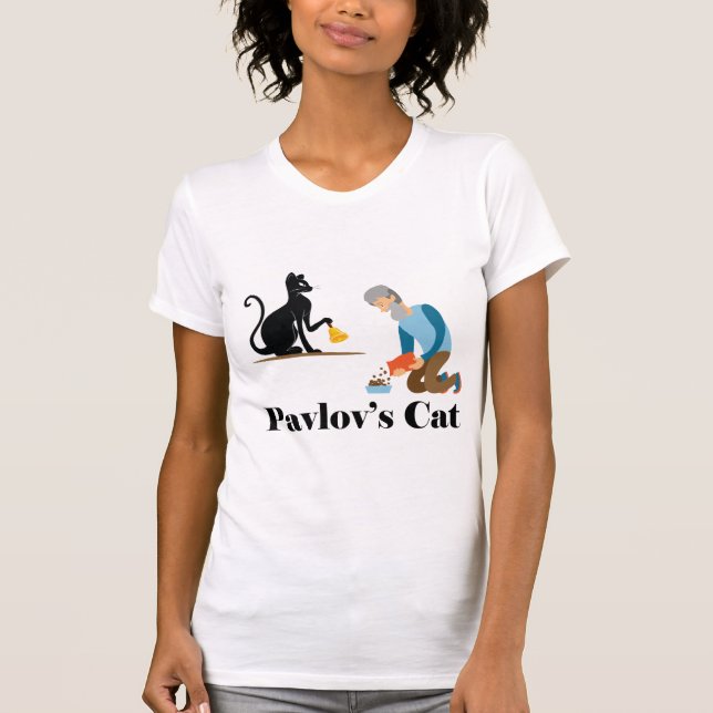 Pavlovs Cat Funny Psychology T Shirt (Framsida)