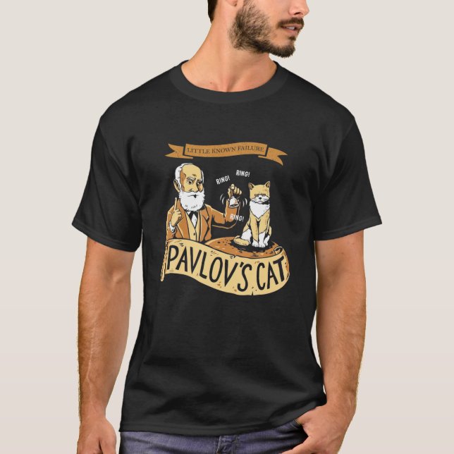 Pavlovs Cat Funny Psychology T Shirt (Framsida)