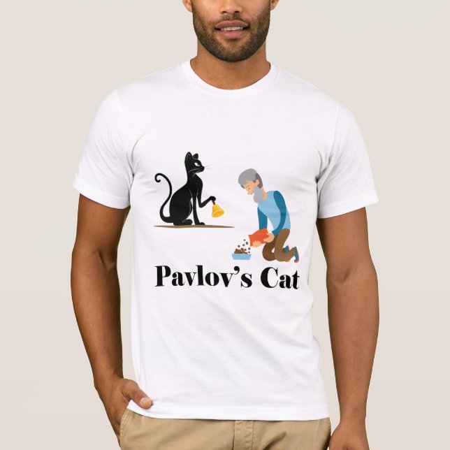 Pavlovs Cat Funny Psychology T Shirt (Framsida)