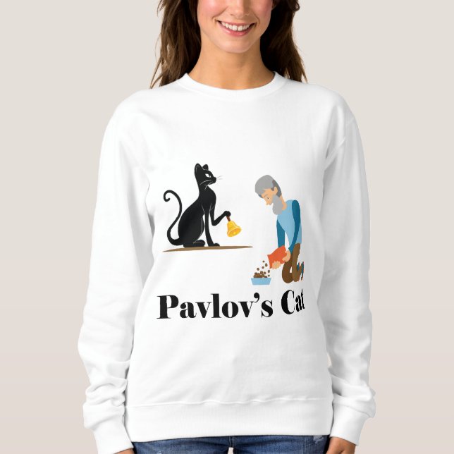 Pavlovs Cat Funny Psychology T Shirt (Framsida)
