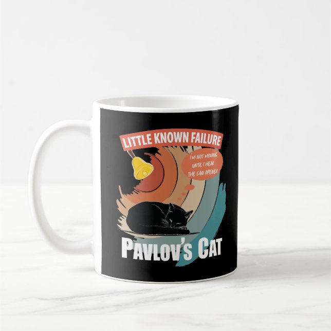 Pavlovs katt - Funny psykologi Kaffemugg (Vänster)