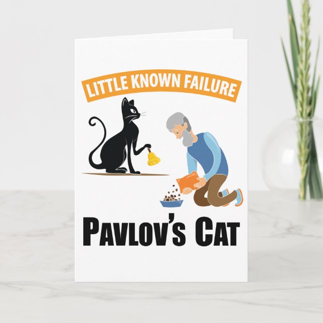 Pavlovs katt - Funny psykologi Kort (Framsida)