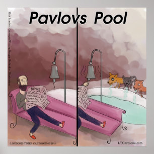 Pavlovs Pool Rolig Cartoon Affisch