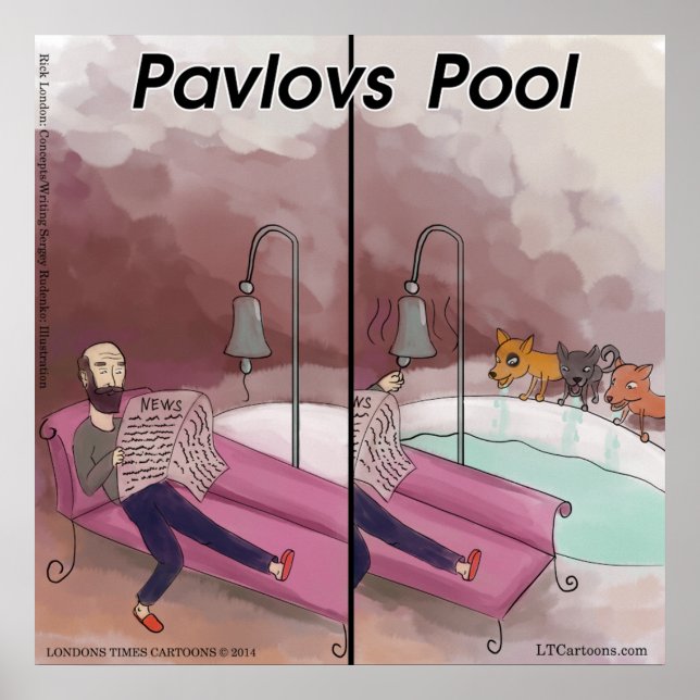 Pavlovs Pool Rolig Cartoon Affisch (Framsidan)