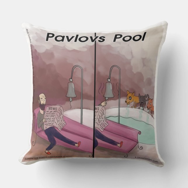 Pavlovs Pool Rolig Psykologi Bomullskastkudde Kudde (Framsida)