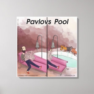 Pavlovs Pool Rolig Tecknad Serie Canvastryck
