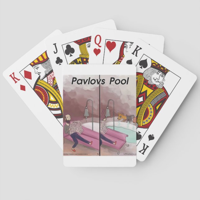 Pavlovs Pool Rollig Tecknad Serie Spelkort (Baksidan)