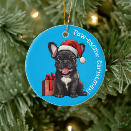 😍Paw-esome Söt Frenchie-valp Julgransprydnad Keramik