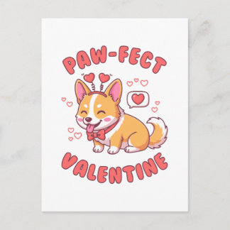 Paw-Fect Valentine - Corgi Dog Valentine Gift Vykort