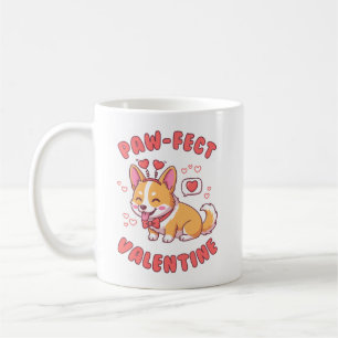 Paw-fekt Alla Hjärtans Dag - Corgi Hund Alla Hjärt Kaffemugg