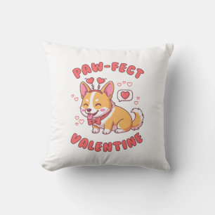 Paw-fekt Alla Hjärtans Dag - Corgi Hund Alla Hjärt Kudde